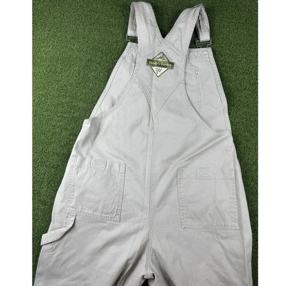 Vintage 1999 Warner Bros Tweety Bird Overalls Tan Wide Leg Carpenter Womens S - Picture 5 of 14